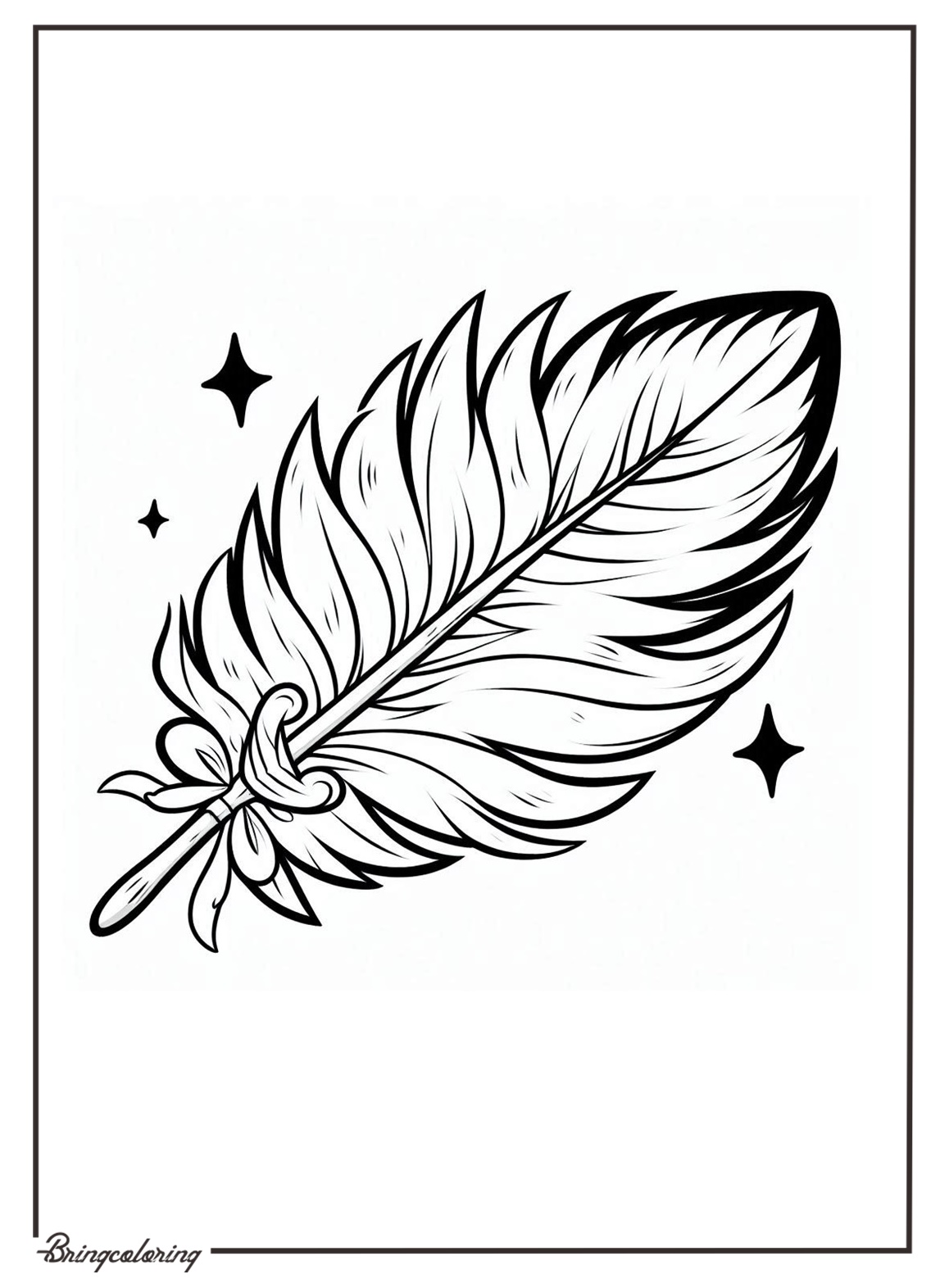 Feather Coloring Pages for Kids 2 feather coloring online pages for kid