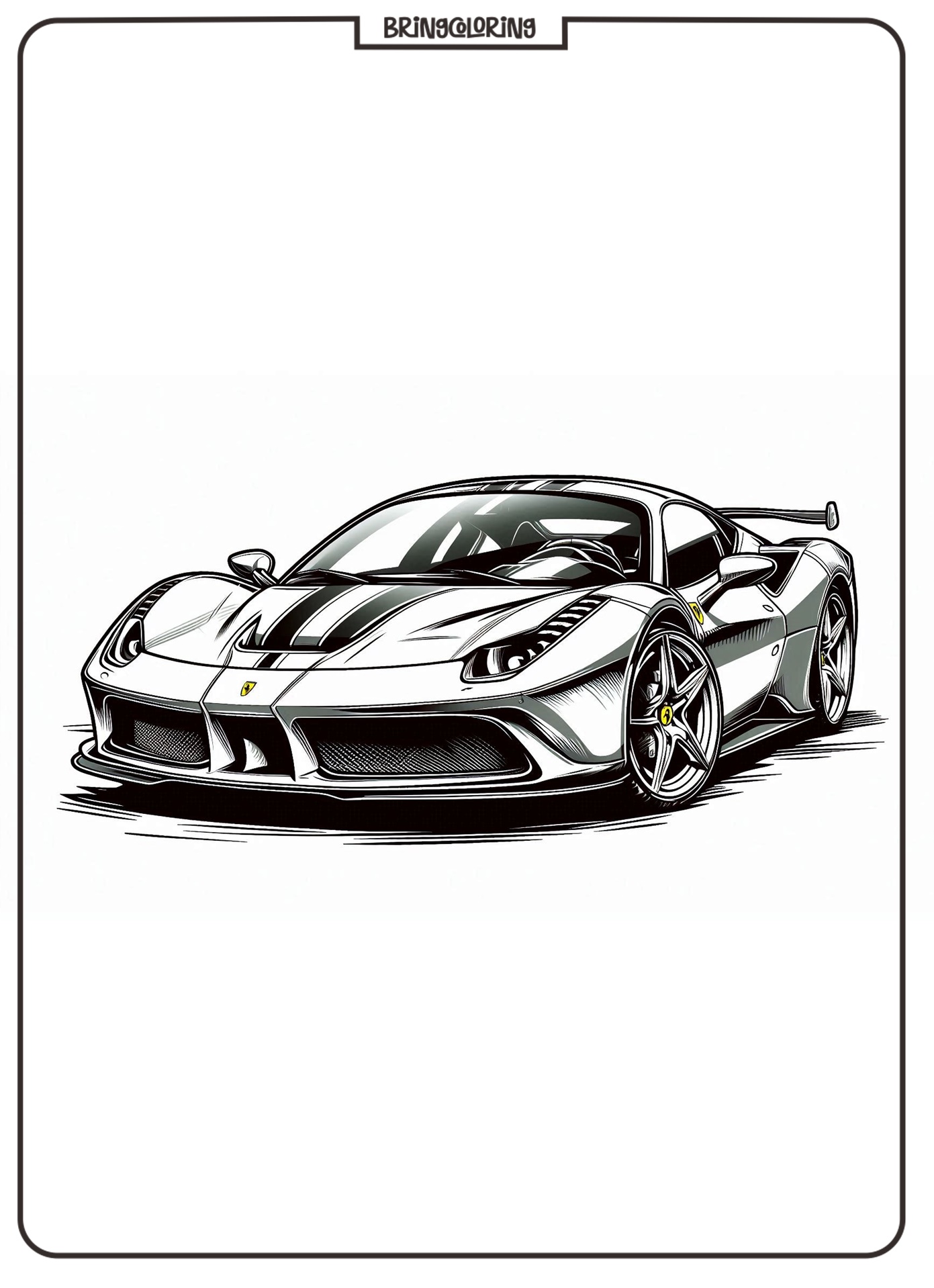 ferrari sport car coloring Pages