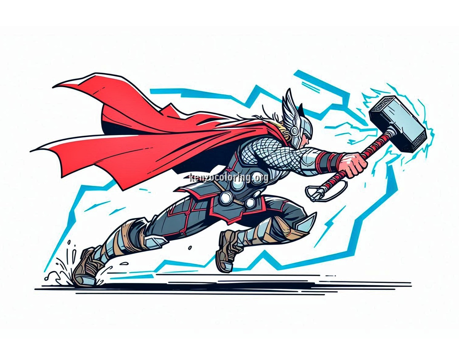 The Mighty Avenger Thor Coloring Pages 4 image Thor coloring pages