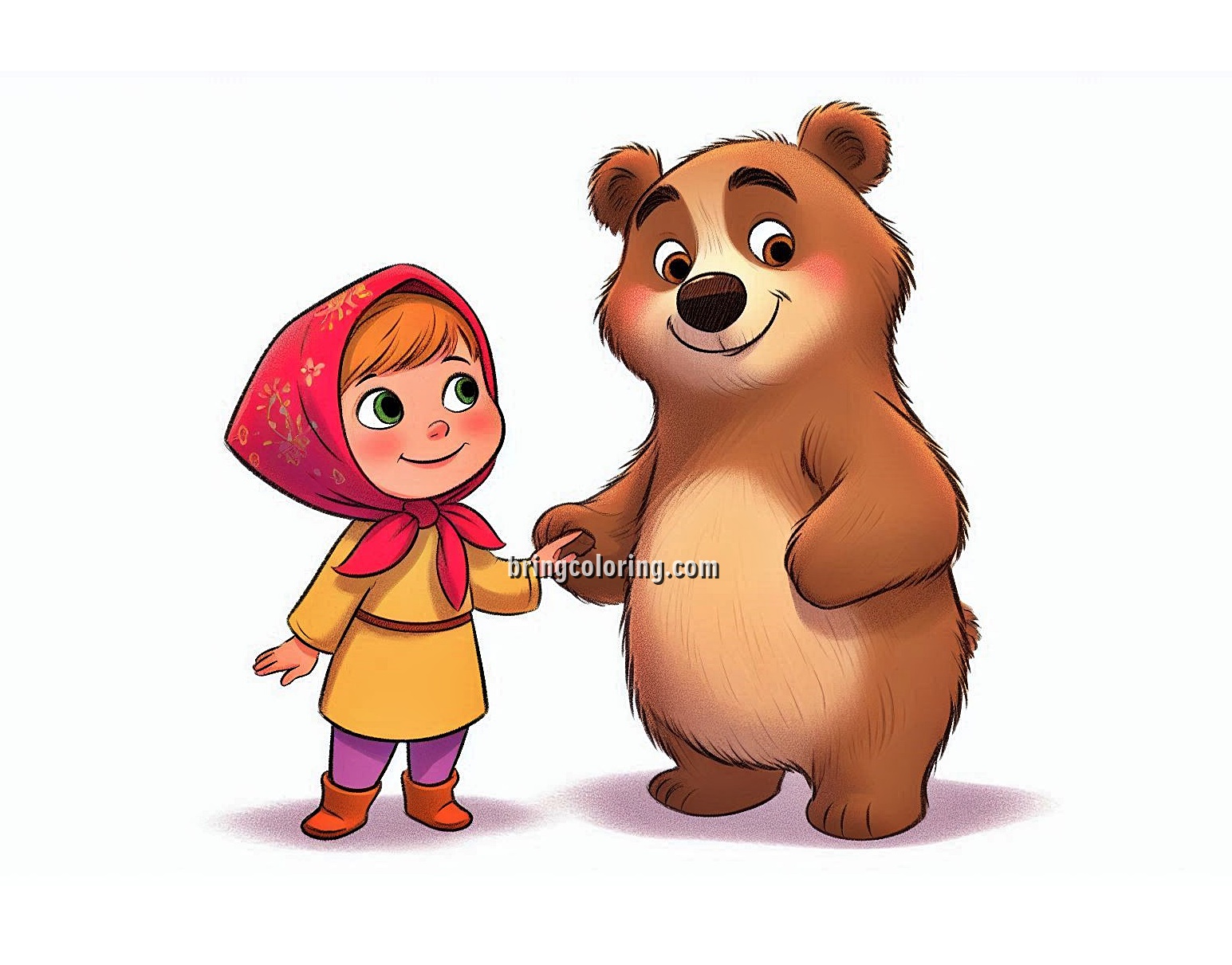 image of Masha and the Bear coloring
