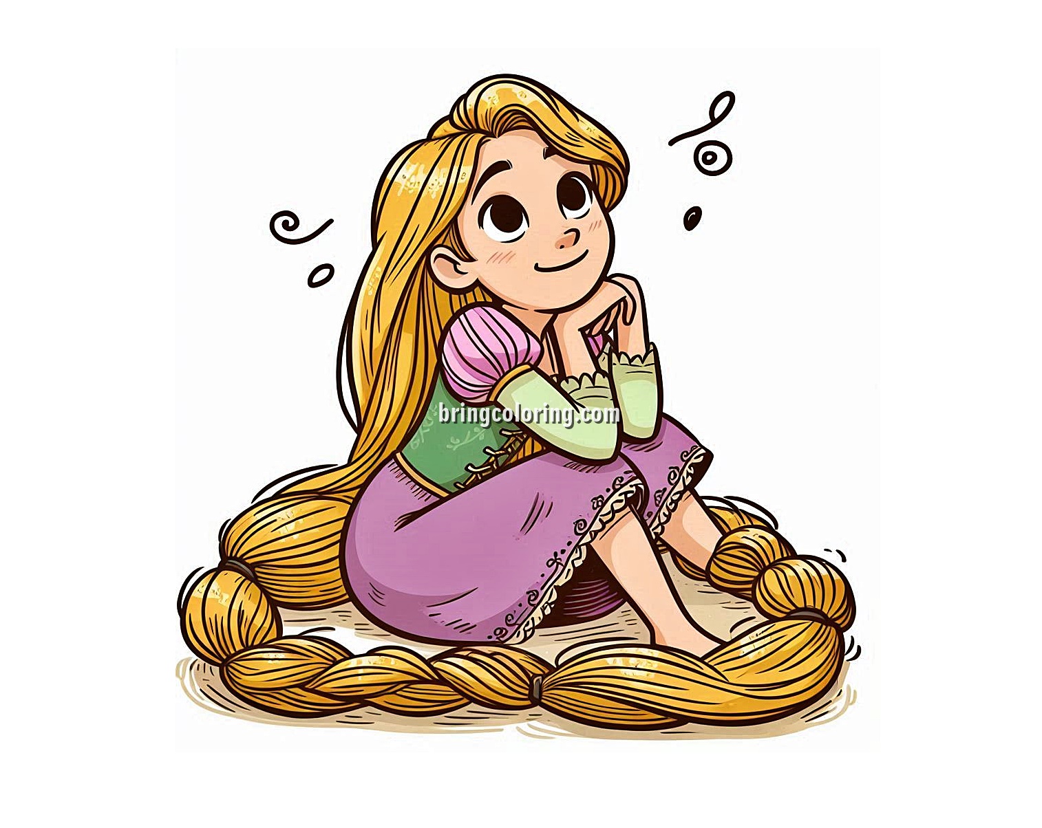 Favorite Fairy Tale Princess Rapunzel Coloring Pages 4 image of Rapunzel coloring pages