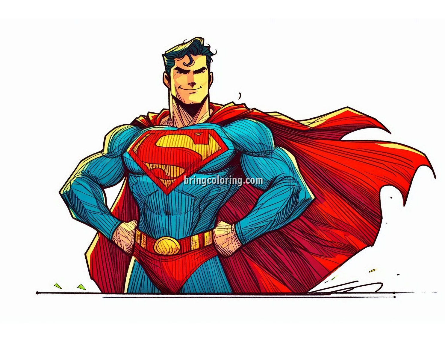 Fly High with Superman Coloring Fun! 4 image of Superman Coloring