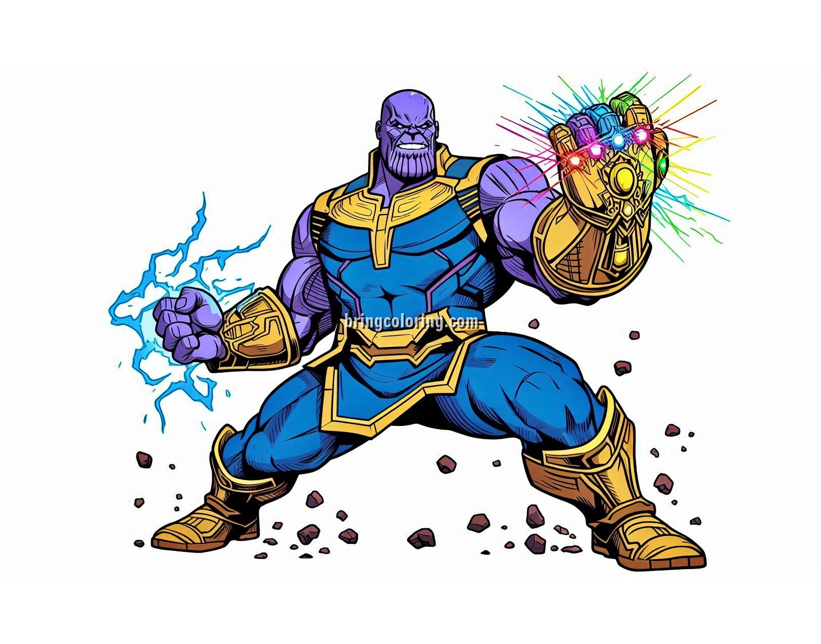 Color the Mighty Thanos!  3 image of Thanos coloring