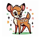 Adorable Deer Bambi Coloring Pages image of bambi coloring