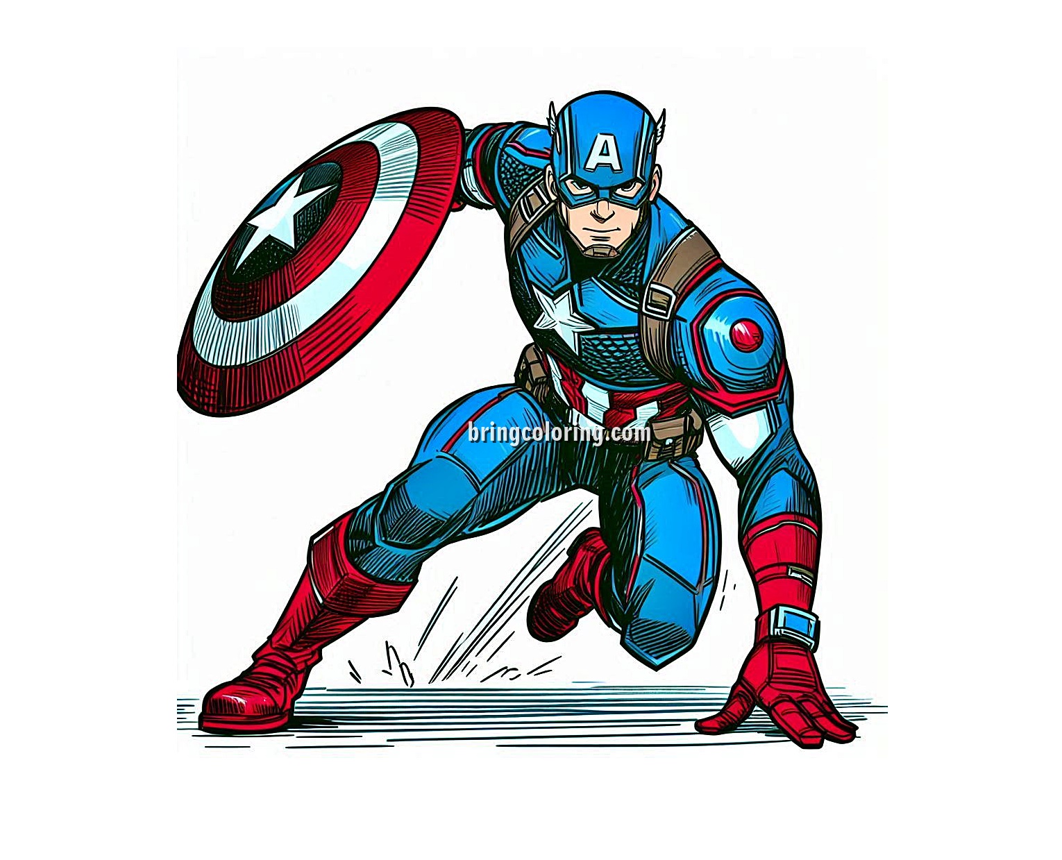 Favorite Superhero Captain America ColoringPages 4 image of captain america coloring
