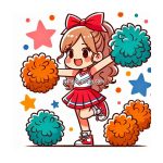 image of cheerleader coloring