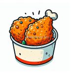 Delicious Fried Chicken Coloring Pages image of fried chicken coloring