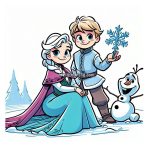 image of frozen coloring