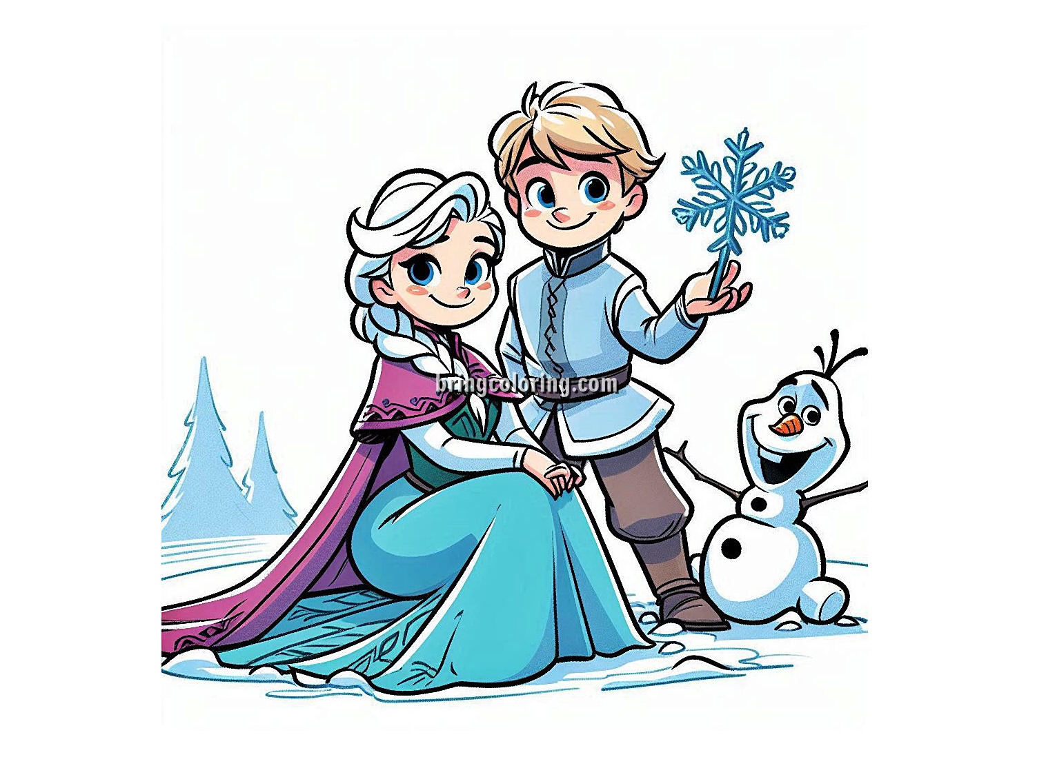image of frozen coloring