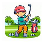 image of golf coloring