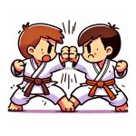 image of karate duel coloring