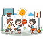 image of kids playing basketball