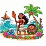 Moana Coloring Pages for Kids image of moana coloring page