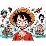image of monkey d luffy one piece coloring