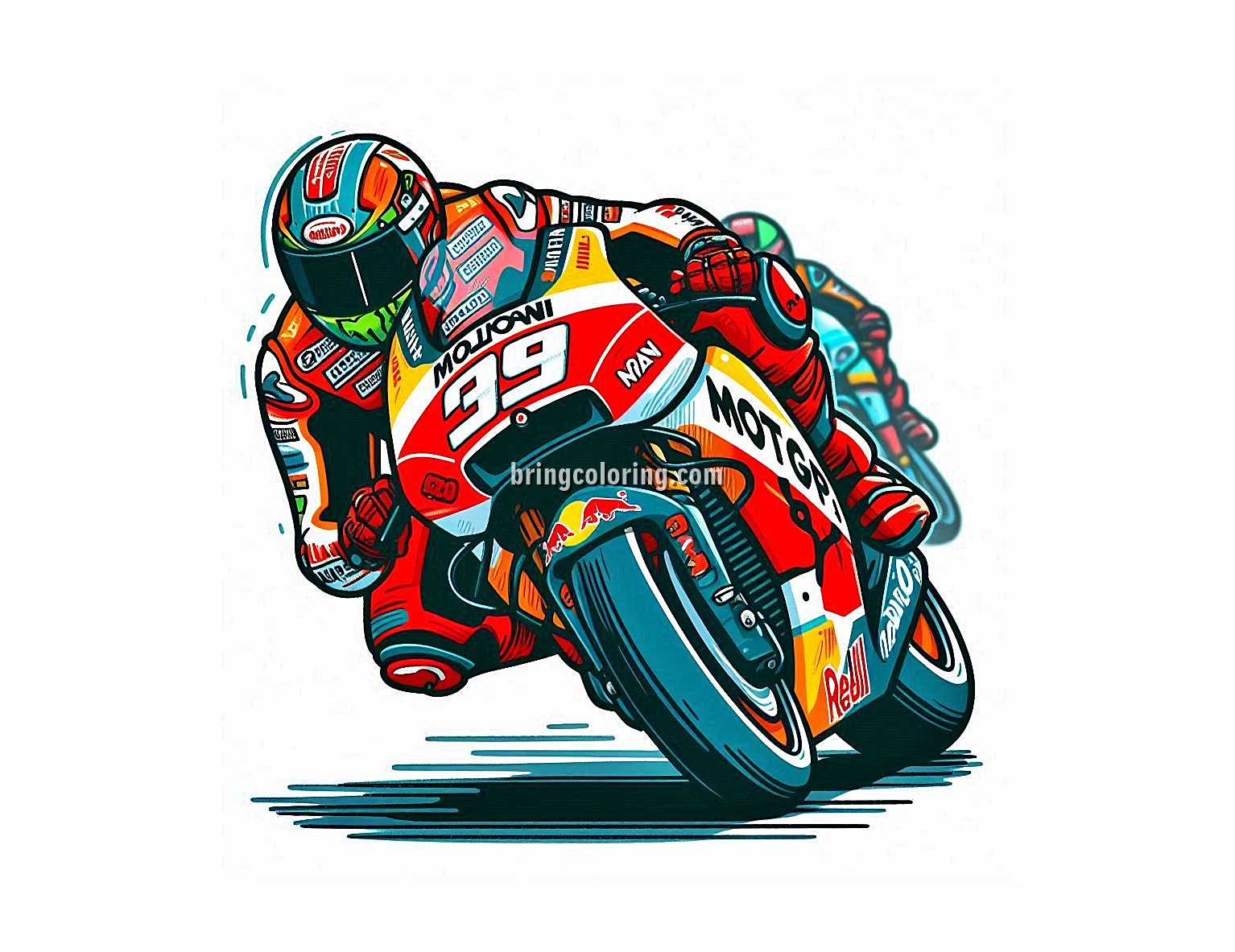 image of moto gp coloring