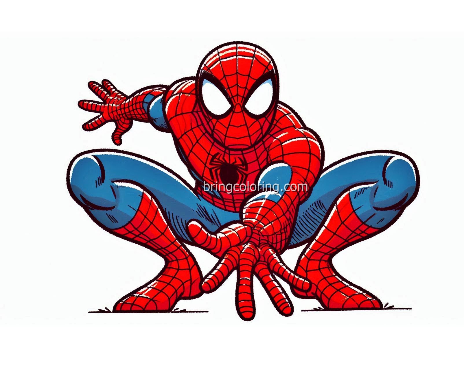 The Spiderman Coloring Pages for Kids 4 image of spiderman coloring