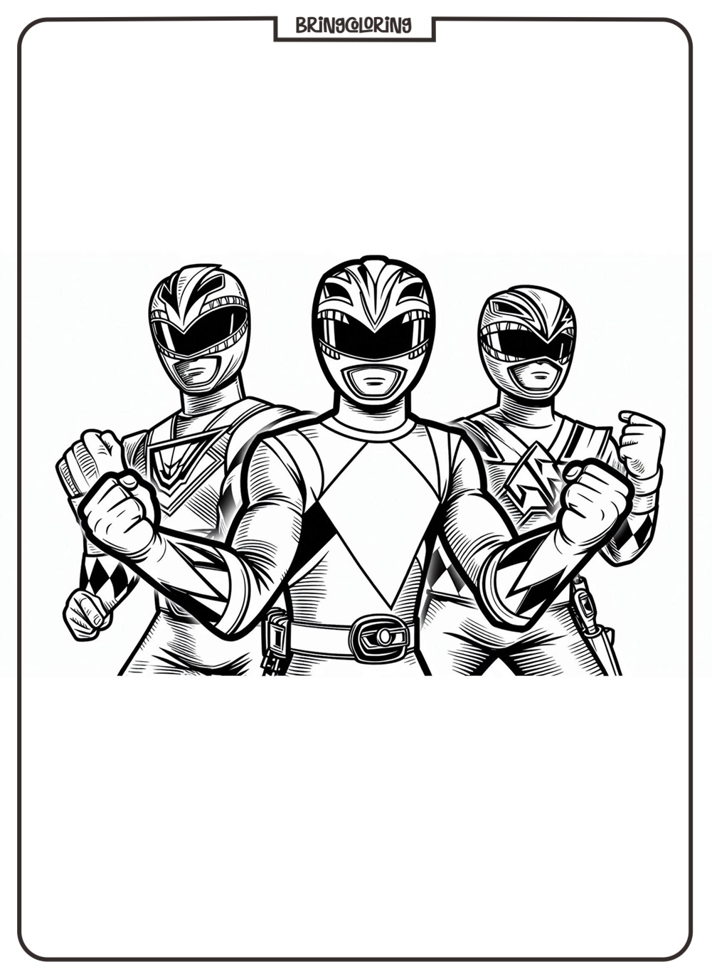 Power Ranger Coloring Pages for Kids 1 power ranger coloring online page for kids