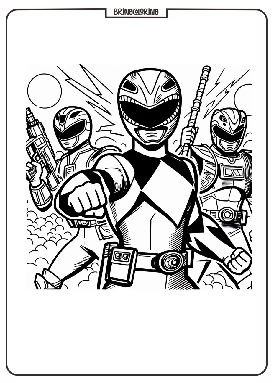 Power Ranger Coloring Pages for Kids 2 power ranger coloring online page