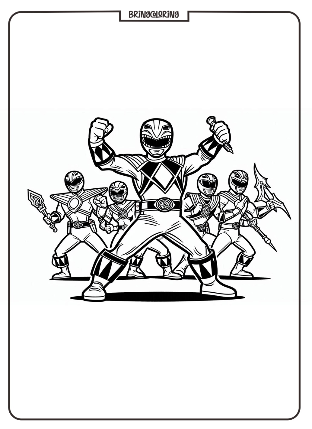 Power Ranger Coloring Pages for Kids 3 power ranger coloring online pages