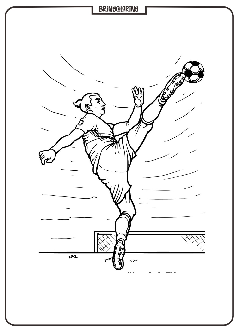 soccer ball coloring online page