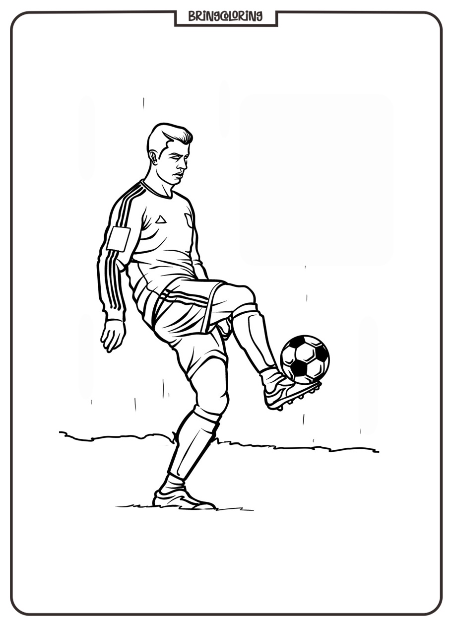 soccer ball coloring online pages