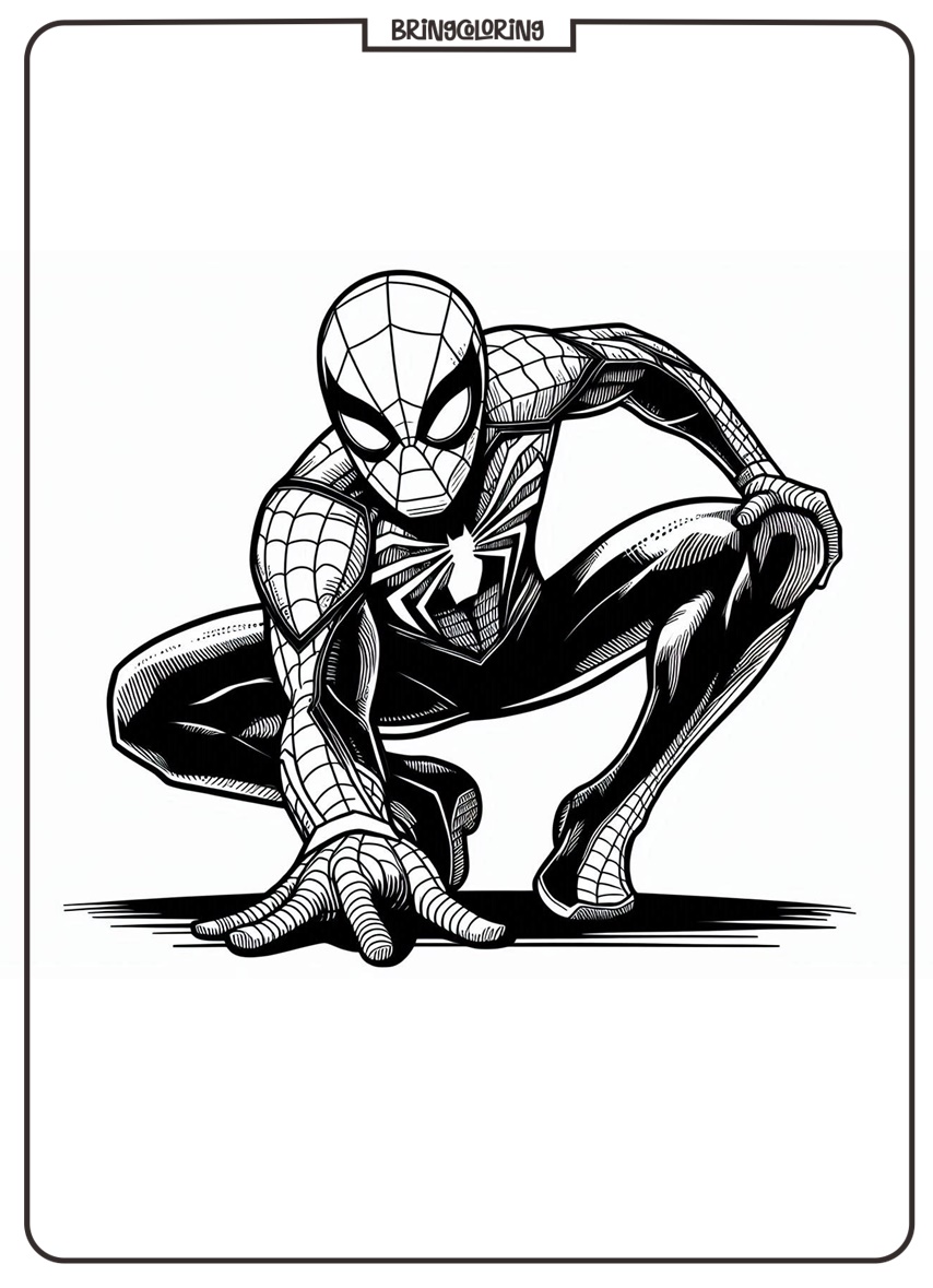 The Spiderman Coloring Pages for Kids 2 spiderman coloring online pages for kids
