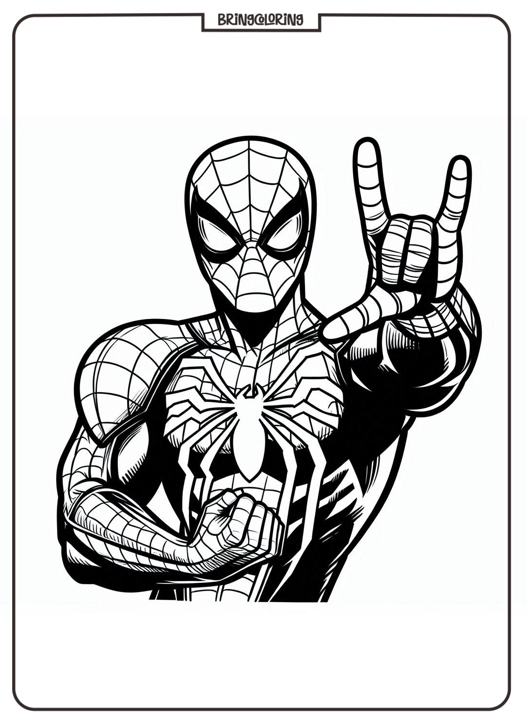The Spiderman Coloring Pages for Kids 3 spiderman coloring online pages