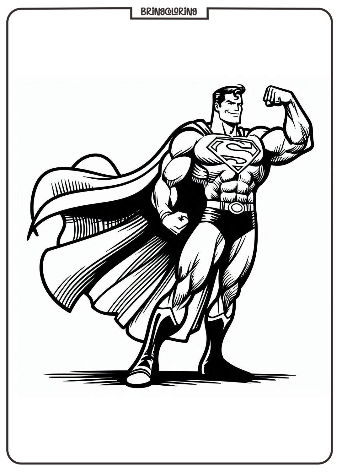 Fly High with Superman Coloring Fun! 2 superman coloring online page