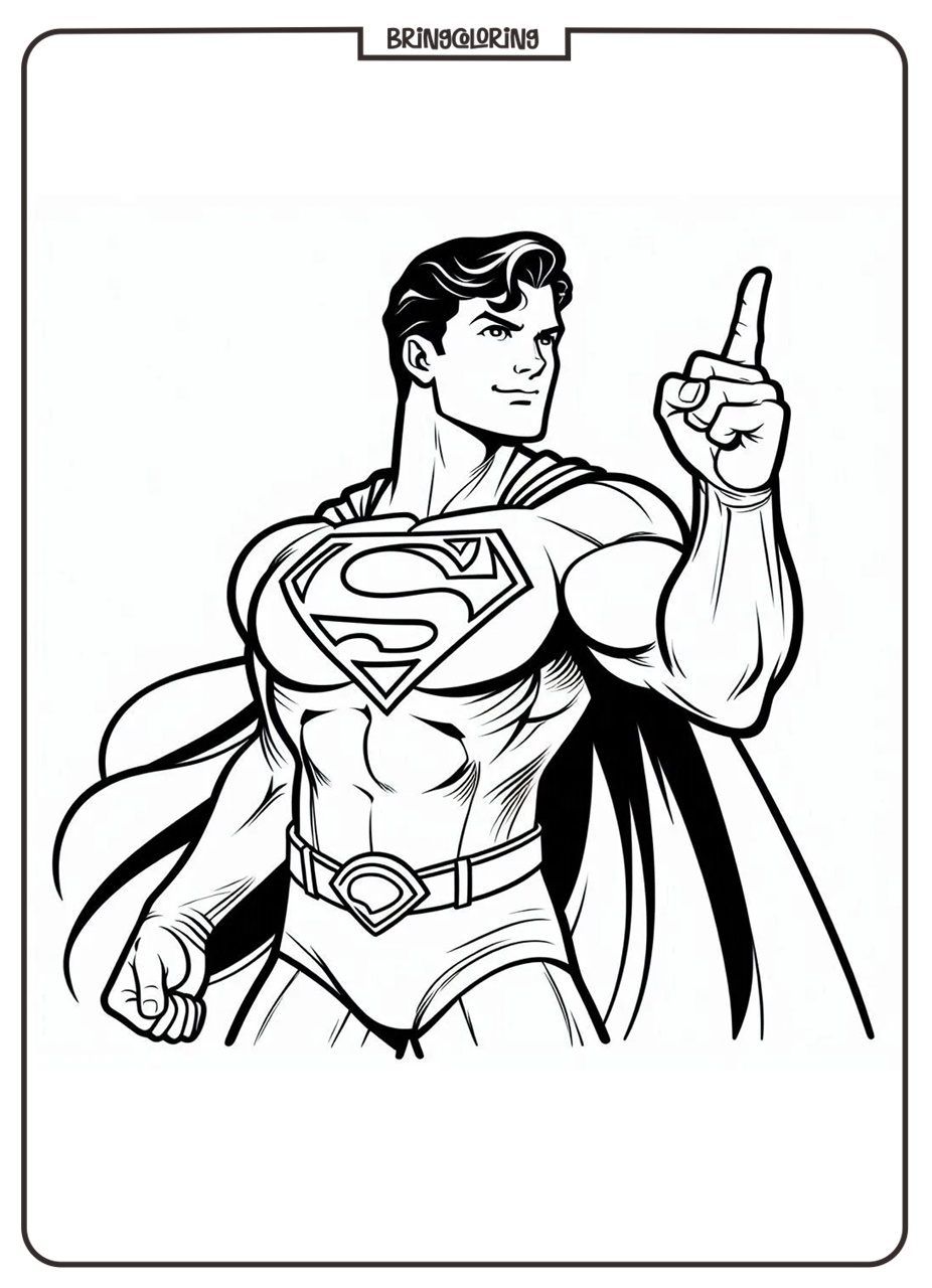 Fly High with Superman Coloring Fun! 3 superman coloring online pages