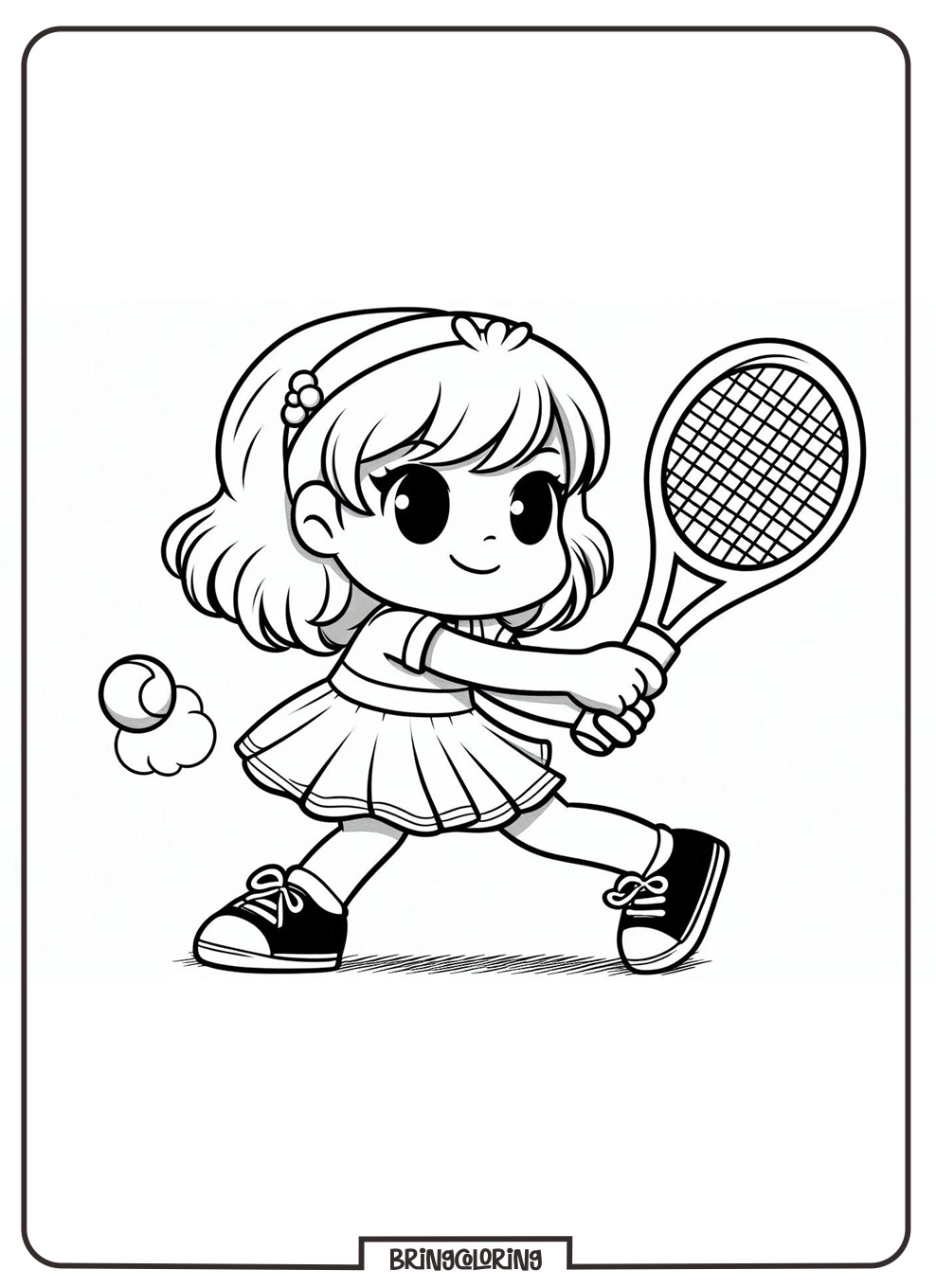 Tennis Coloring Pages for Kids 3 tennis coloring online pages for kid