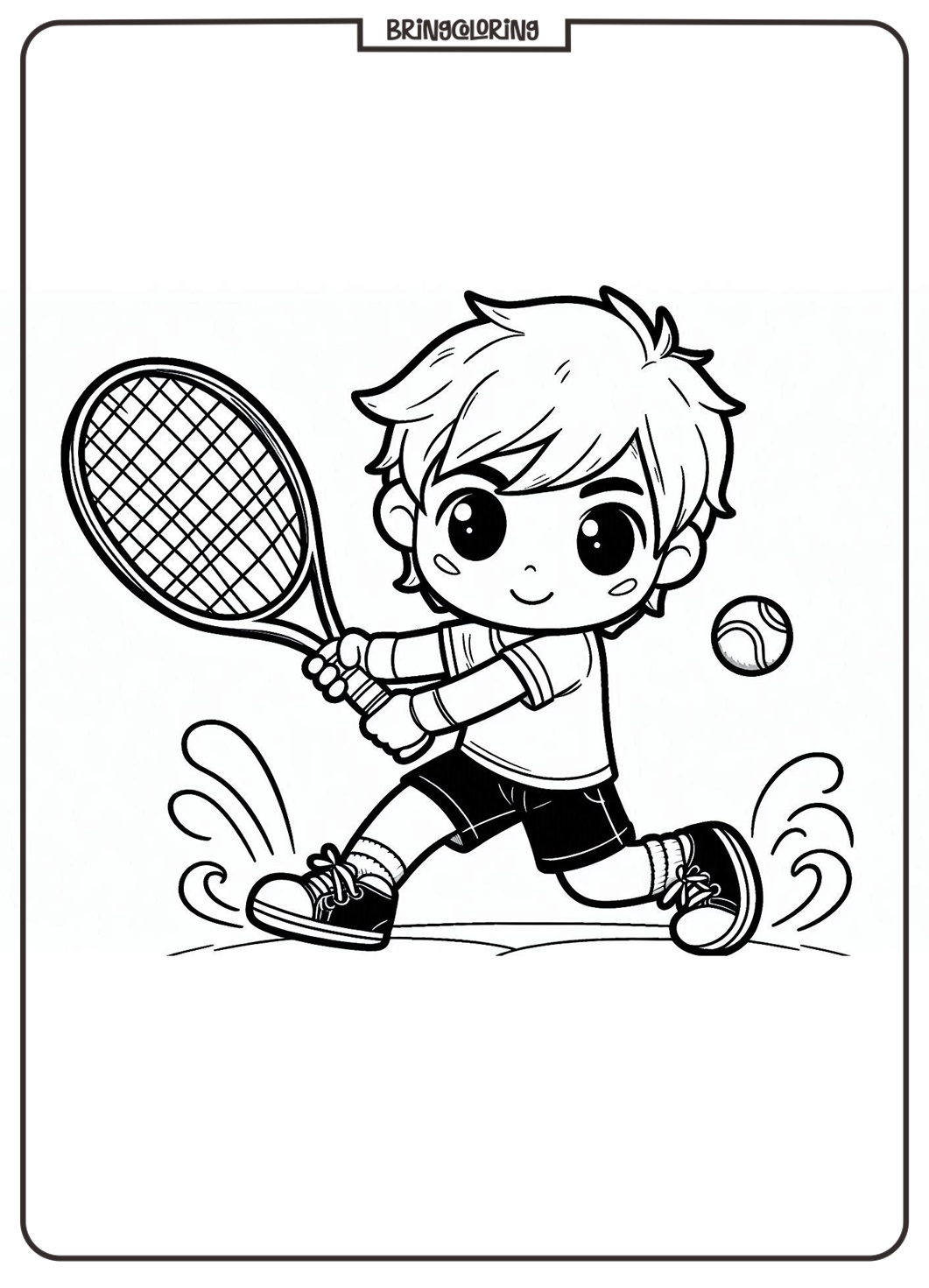 Tennis Coloring Pages for Kids 4 tennis coloring online pages for kids