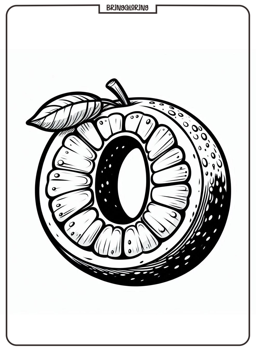 Alphabet Letter O with Oranges Coloring Pages 2 Alphabet Letter O with Orange Coloring Pages - bringcoloring.com
