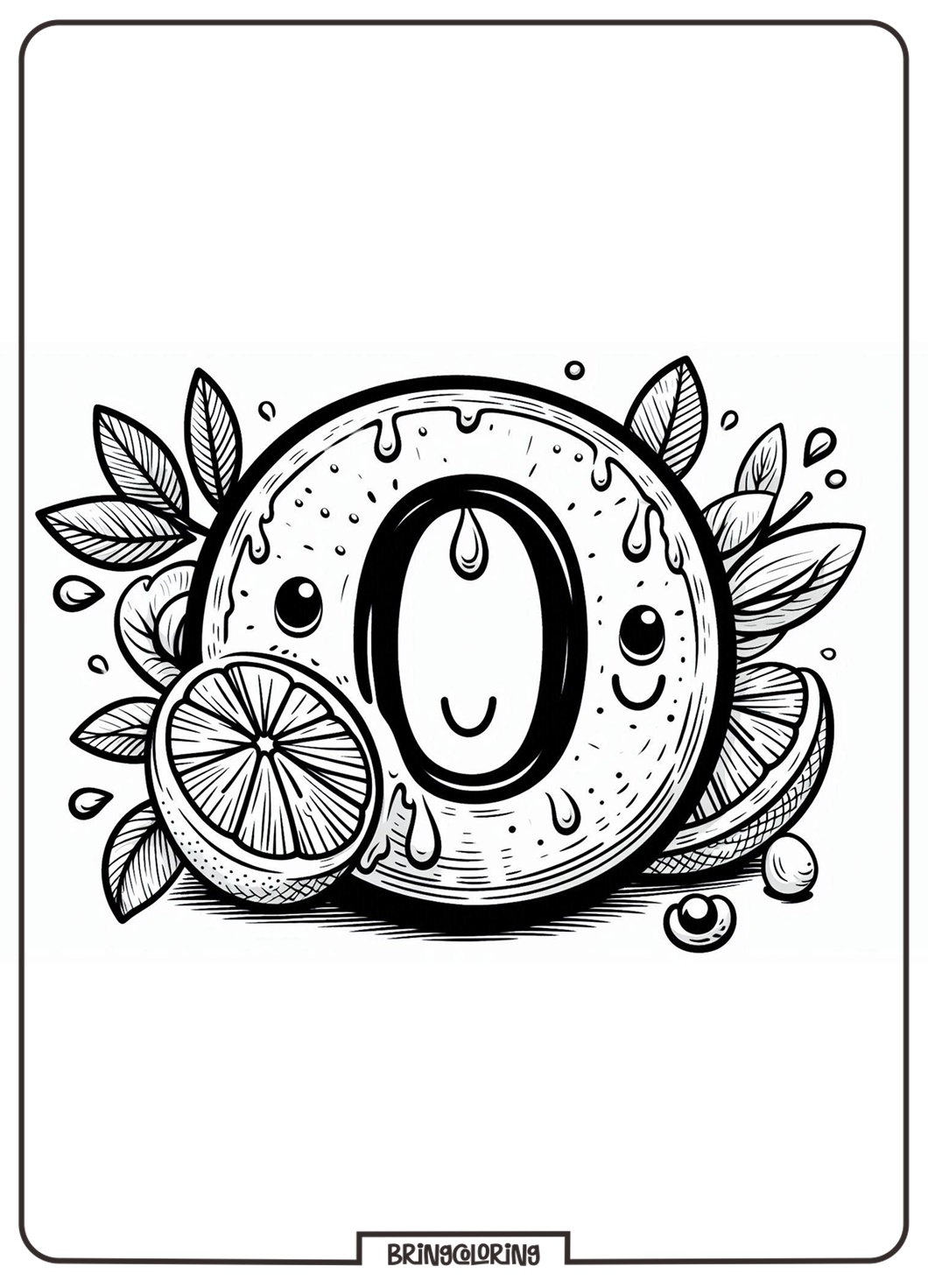 Alphabet Letter O with Oranges Coloring Pages 4 Alphabet Letter O with Oranges Coloring Pages - bringcoloring.com