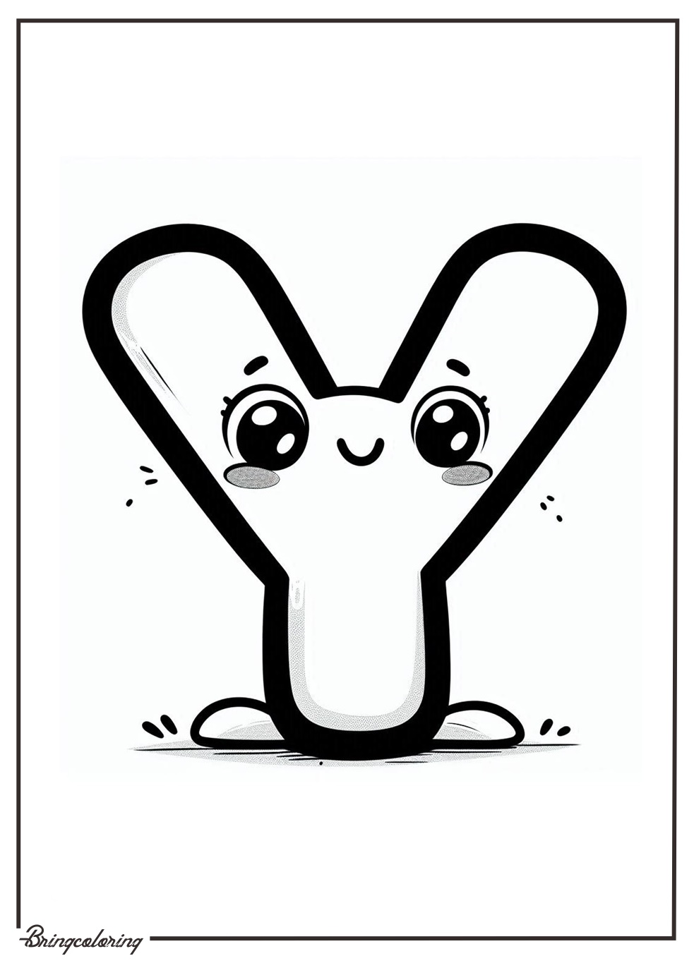 Alphabet letter Y Coloring Pages for Kids 2 Alphabet Letter Y Coloring Online Pages for Kid - bringcoloring.com