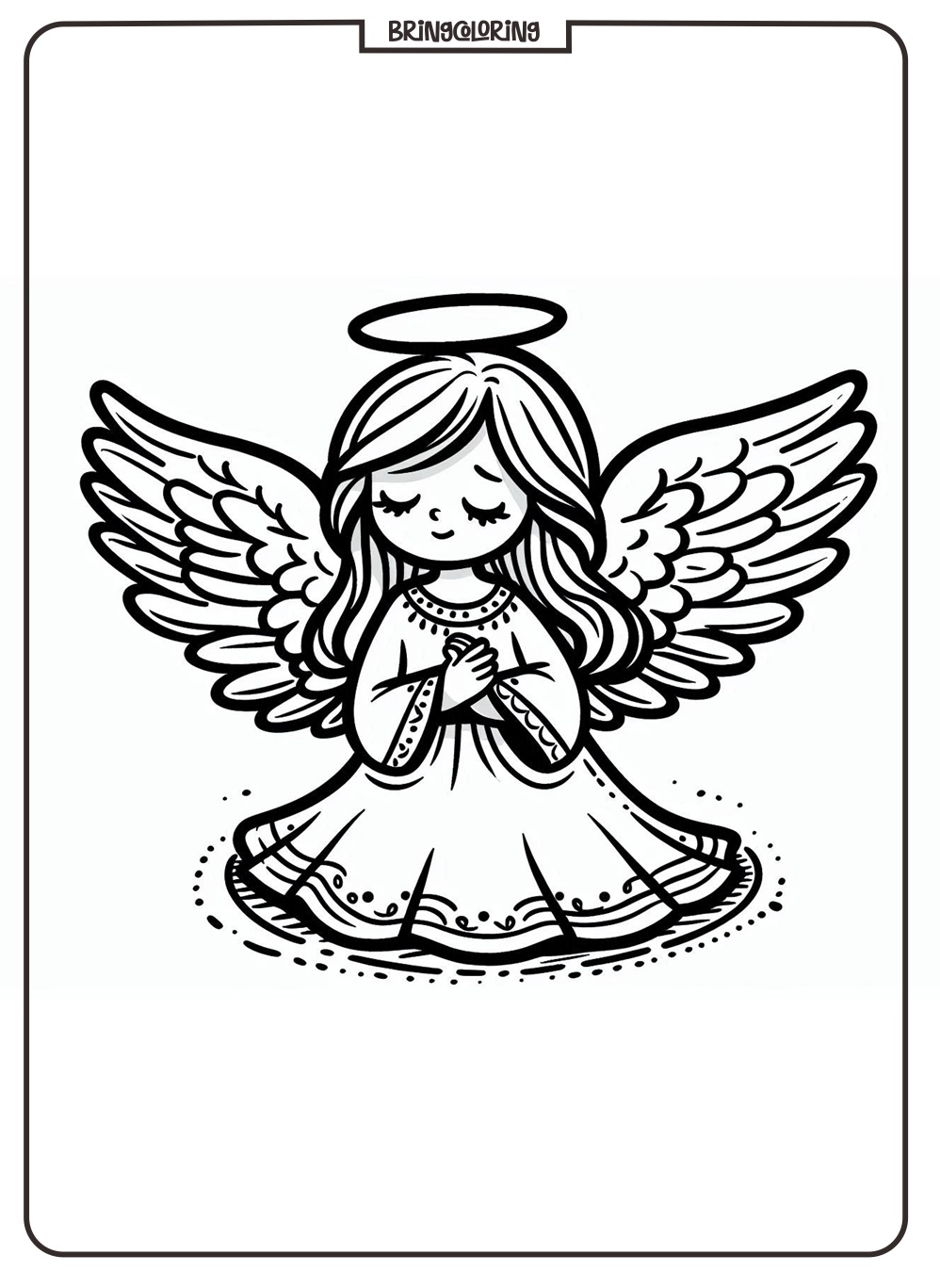 Angel Coloring Pages for Kids 2 Angel Coloring Pages Online for kid