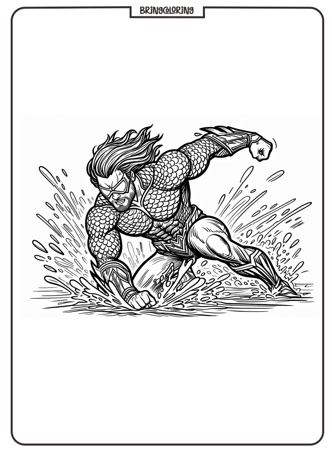 Get Ready to Dive Under the Sea with Aquaman Coloring Pages 2 Aquaman Coloring Online Pages for Kids