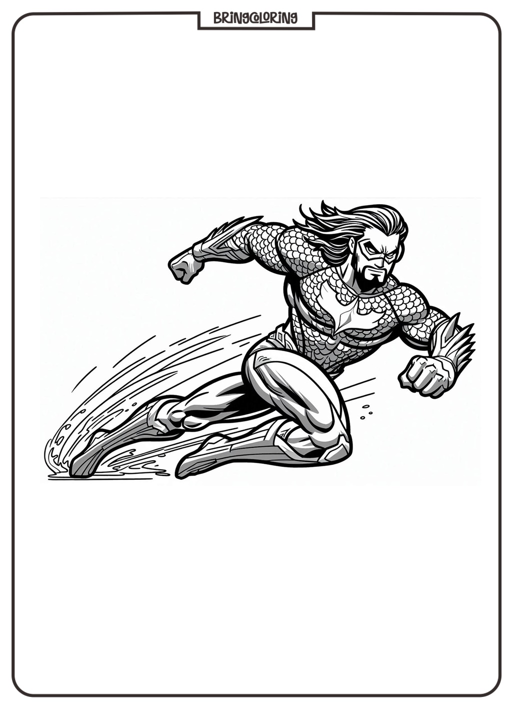 Get Ready to Dive Under the Sea with Aquaman Coloring Pages 4 Aquaman Coloring Pages Online