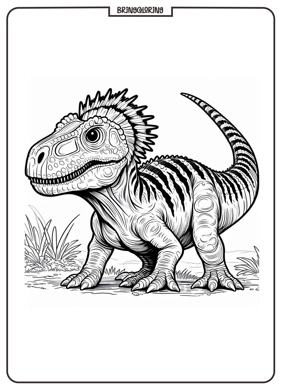 Step Back into the Age of Dinosaurs with these Baryonyx Coloring Pages 3 Baryonyx Dinosaurs coloring pages for kid bringcoloring.com