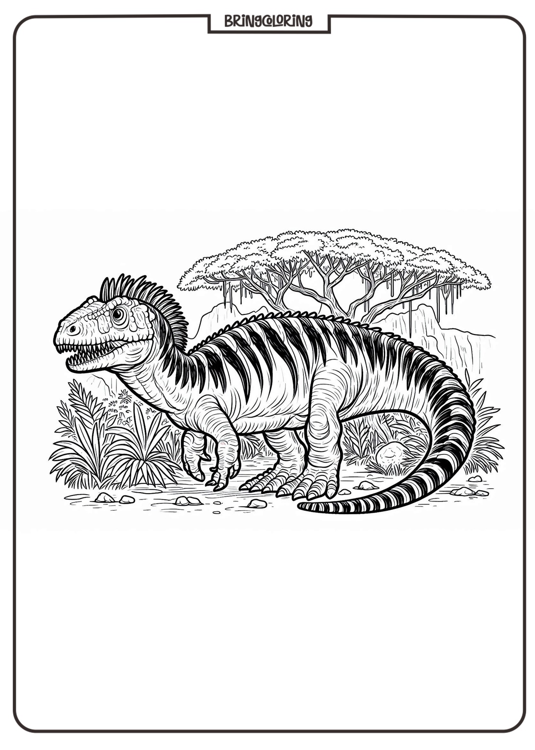 Step Back into the Age of Dinosaurs with these Baryonyx Coloring Pages 4 Baryonyx Dinosaurs coloring pages for kids bringcoloring.com