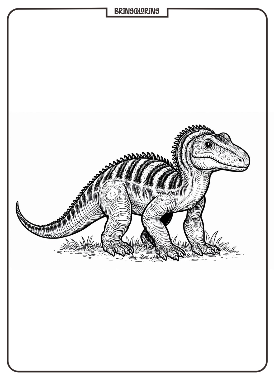 Step Back into the Age of Dinosaurs with these Baryonyx Coloring Pages 1 Baryonyx coloring pages for kid bringcoloring.com
