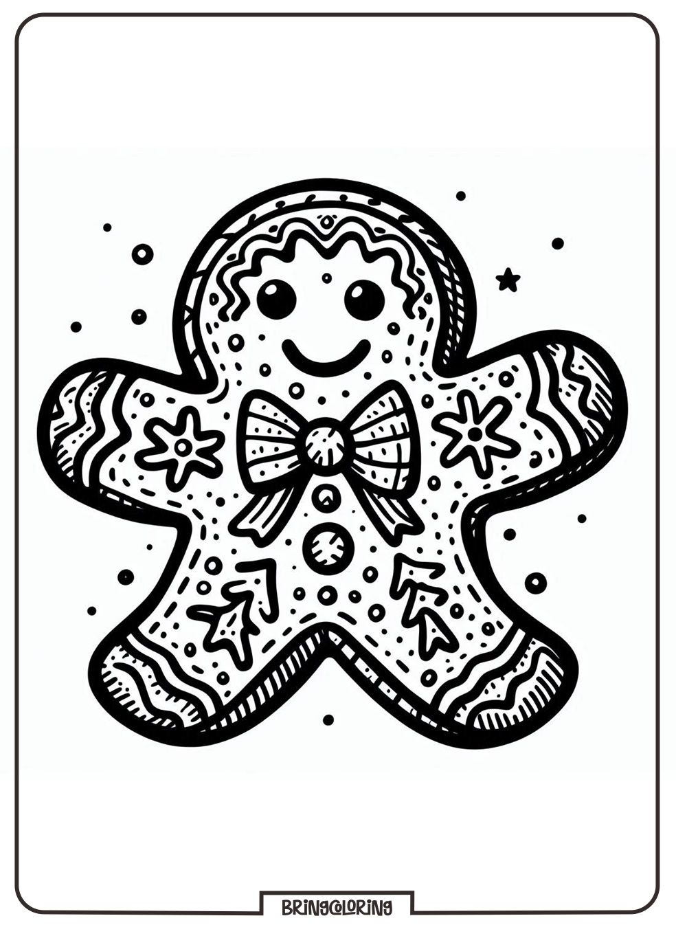Christmas Gingerbread Coloring Pages for Kids 1 Christmas Gingerbread Coloring Online Pages