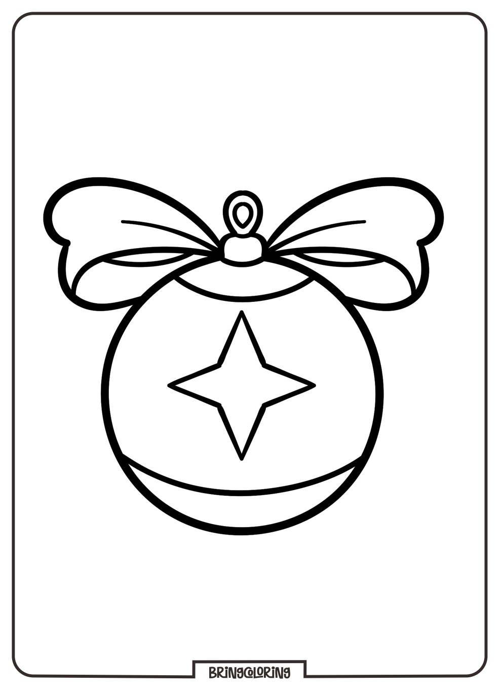 Christmas Ornament Coloring Pages for Kids 2 Christmas Ornament Coloring Online Pages for Kids