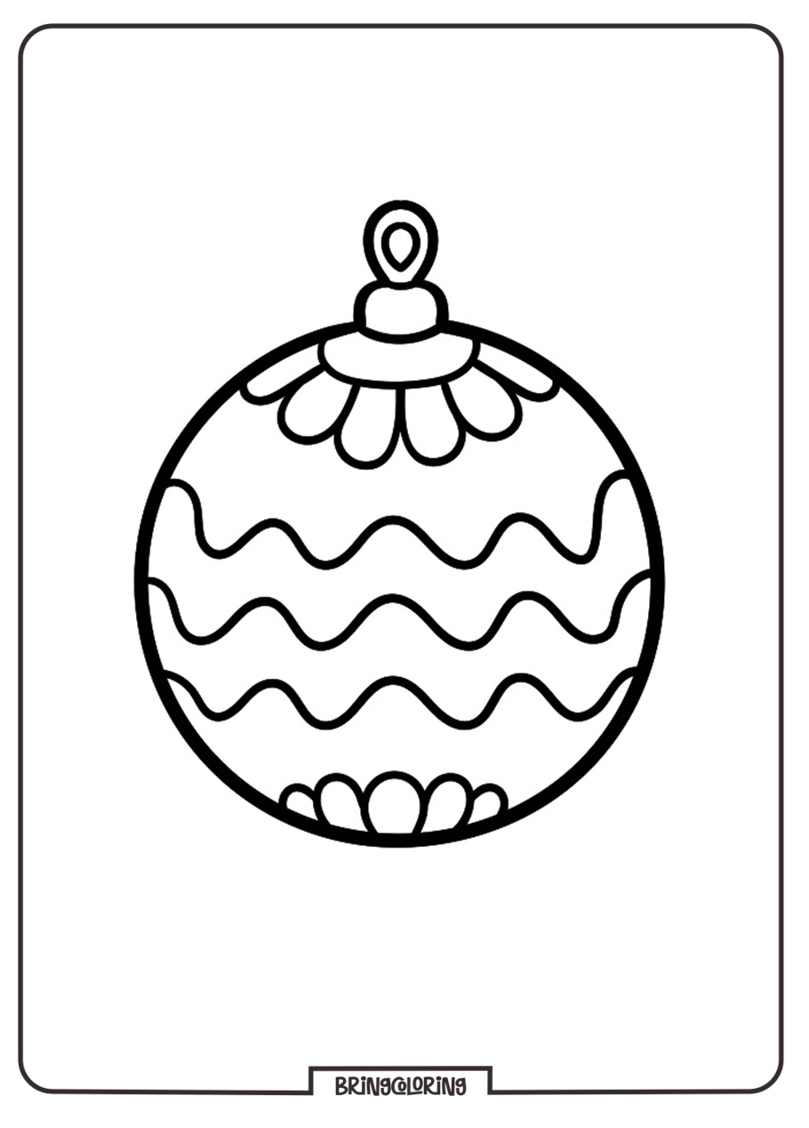Christmas Ornament Coloring Pages for Kids 3 Christmas Ornament Coloring Online Pages