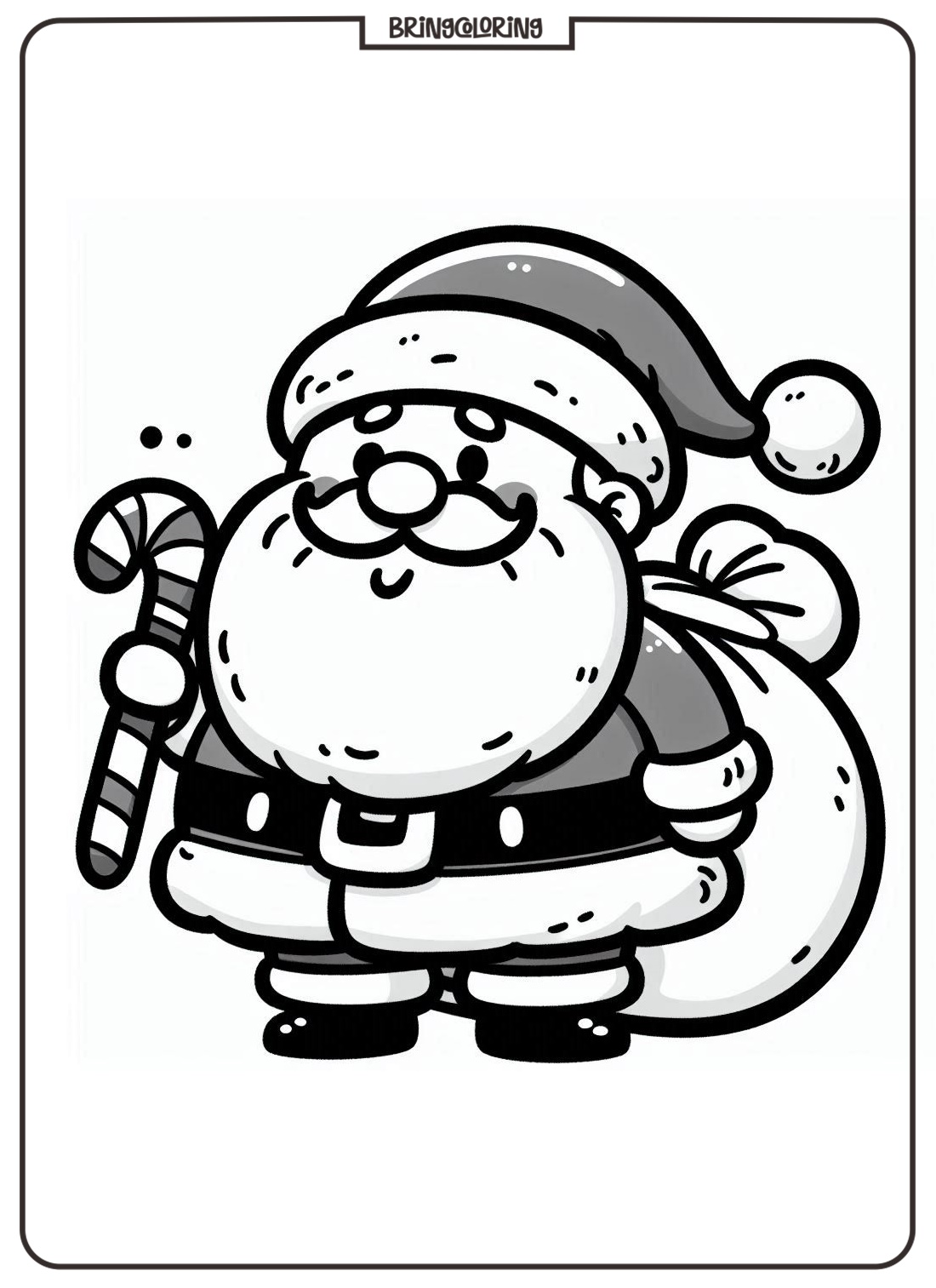Ho Ho Ho! Santa Coloring Fun! 1 Christmas Santa Coloring Online Page for Kids