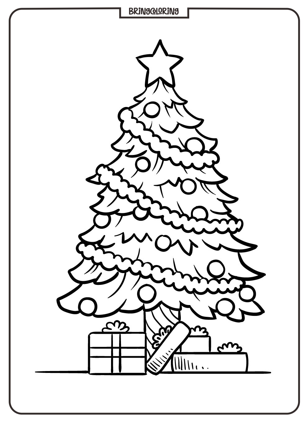 Christmas Tree Coloring Pages for kids 2 Christmas Tree Coloring Online Pages for Kid