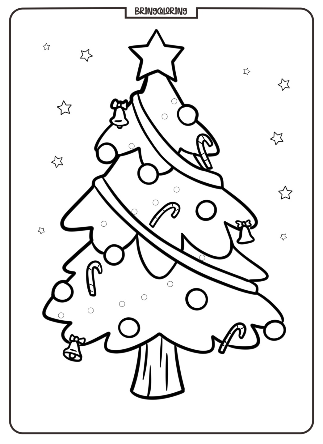 Christmas Tree Coloring Pages for kids 3 Christmas Tree Coloring Online Pages for Kids