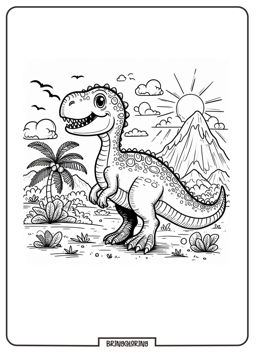 Dinosaurs Coloring Pages for Kids 1 Dinosaurs Coloring Page bringcoloring.com