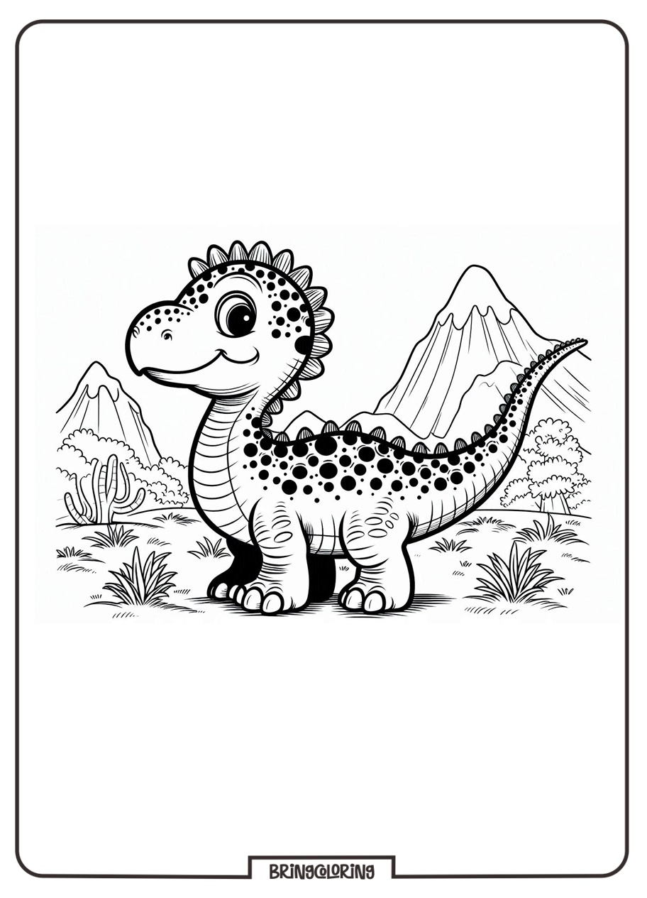 Dinosaurs Coloring Pages for Kids 3 Dinosaurs Coloring Page for Kids bringcoloring.com