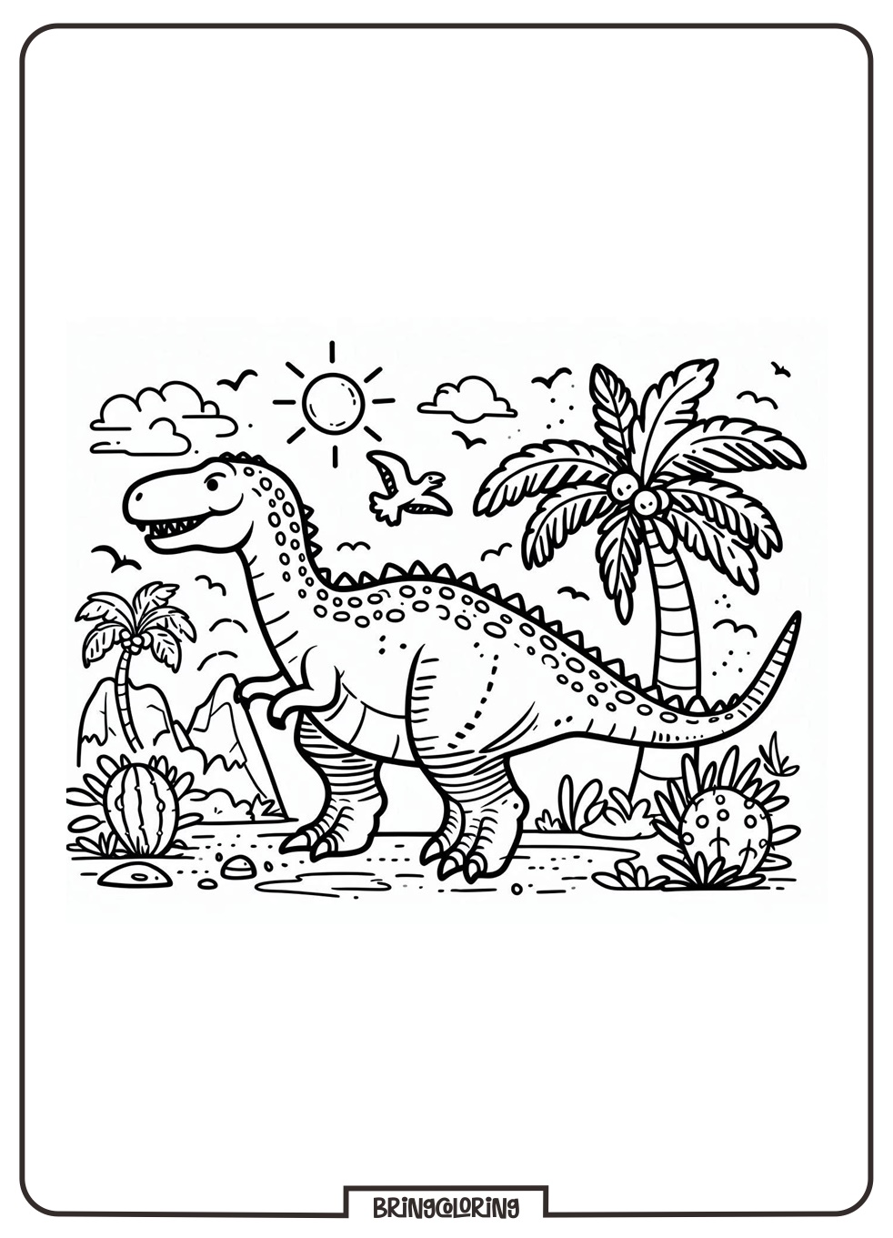 Dinosaurs Coloring Pages for Kids 5 Dinosaurs Coloring Pages for Kids bringcoloring.com