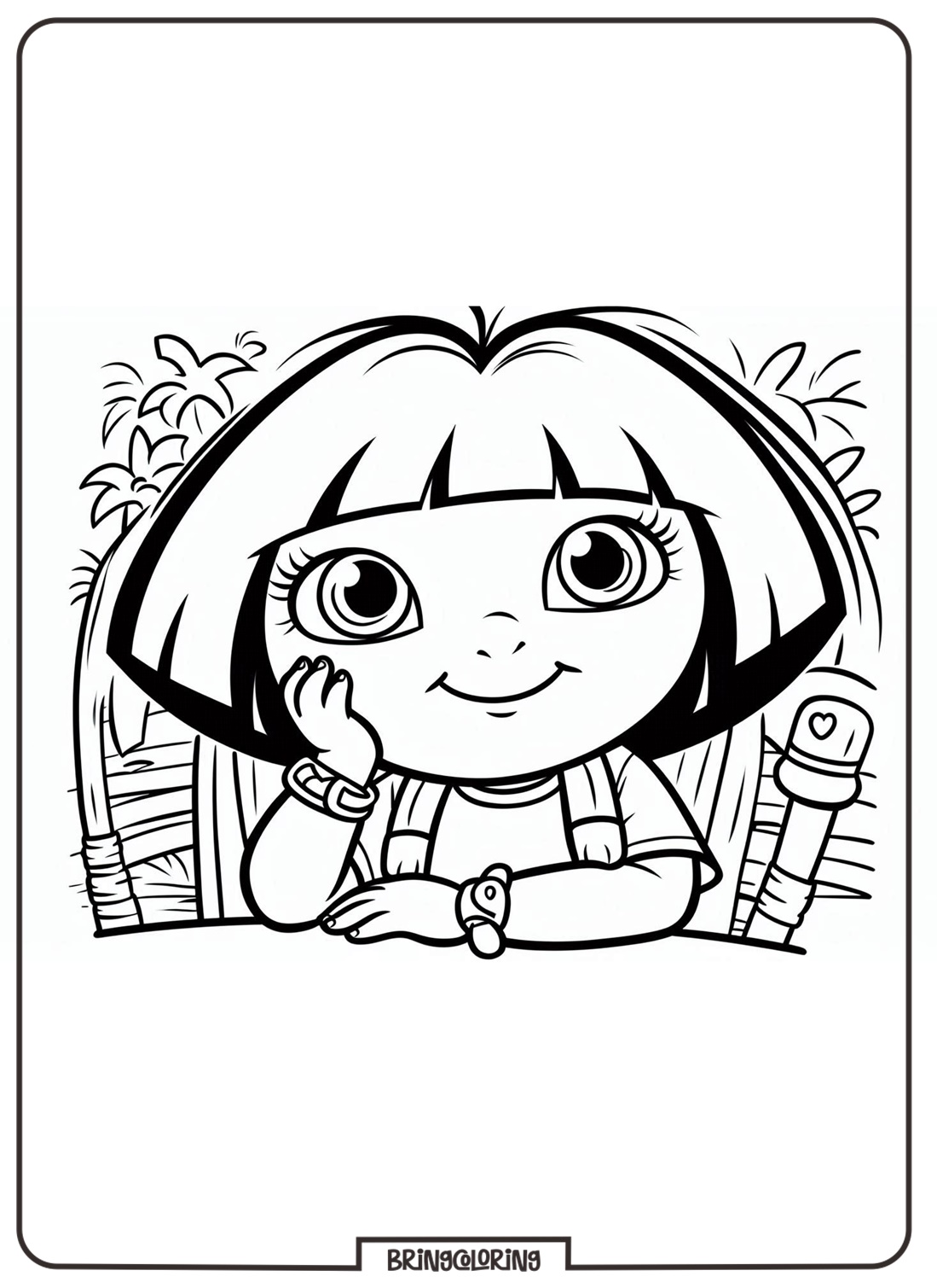 Go on an Exciting Adventure with these Dora Coloring Pages for Kids! 1 Dora Coloring Online Page bringcoloring.com